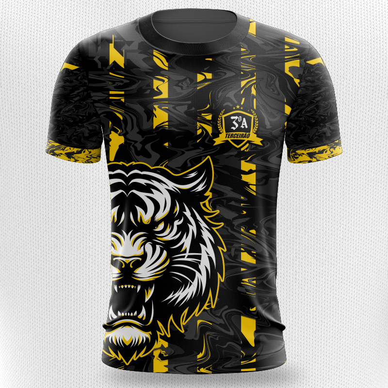 CAMISA VETOR TIGRE AMARELO E PRETO