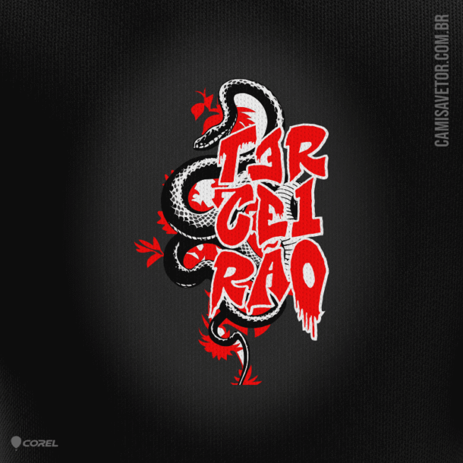 ESTAMPA VETOR FORMANDOS COBRA VERMELHA