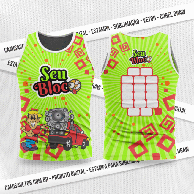 CAMISA VETOR ESTAMPA ABADÁ BLOCO CARNAVAL 66