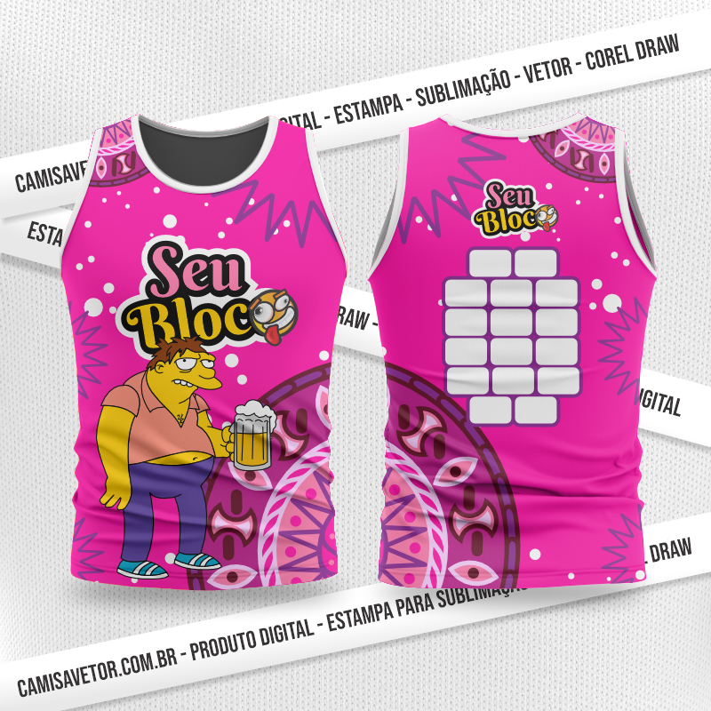 CAMISA VETOR ESTAMPA ABADA BLOCO CARNAVAL 67