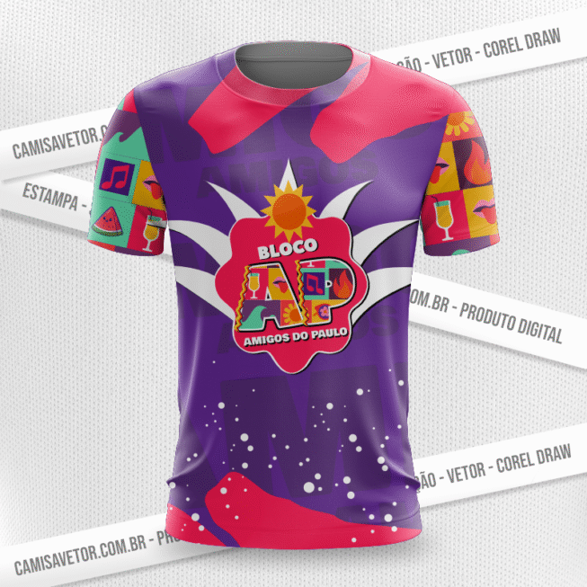 CAMISA VETOR ESTAMPA BLOCO ABADÁ CARNAVAL 81