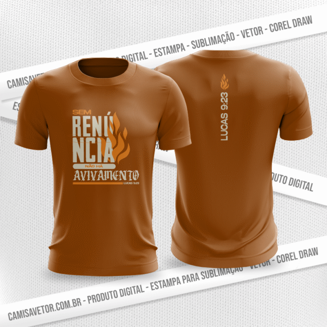 CAMISA VETOR ESTAMPA GOSPEL LUCAS 9-23
