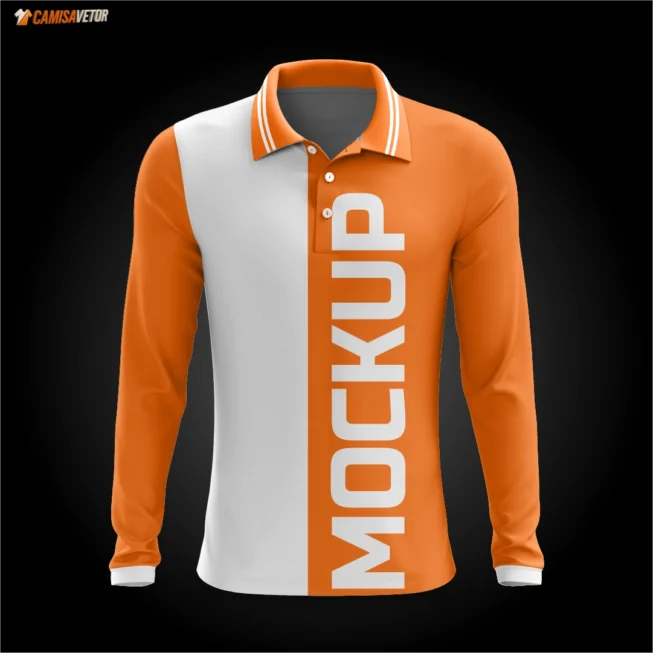 Mockup Gola Polo Manga Longa