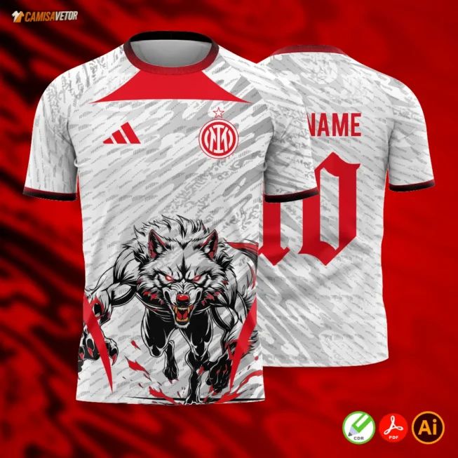 Leve a força e a garra do Lobo Branco para sua camiseta interclasse! Essa estampa foi criada para representar espírito de equipe, liderança e coragem.