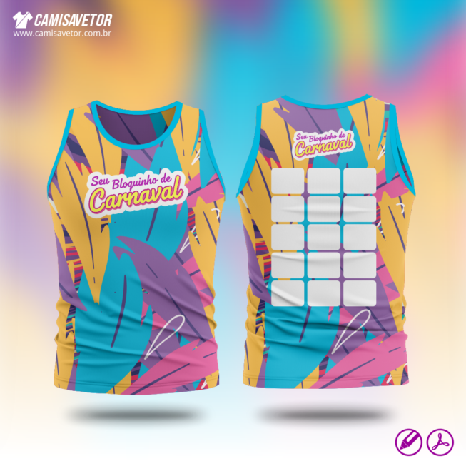 Deixe suas camisas de Carnaval ainda mais divertidas e personalizadas com a estampa Seu Bloquinho de Carnaval 03! Um design vibrante, moderno e perfeito para blocos, grupos de amigos, eventos e produções personalizadas.