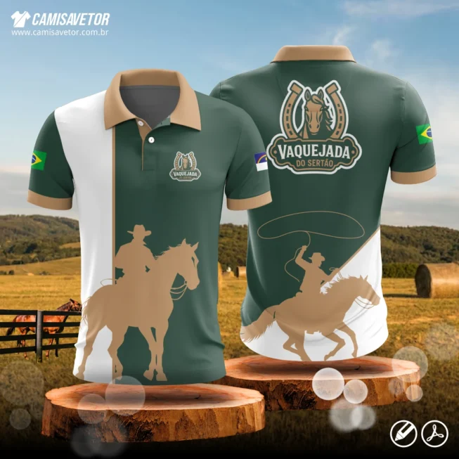 Leve a paixão pela vaquejada diretamente para suas camisas com a estampa Vaquejada do Sertão!