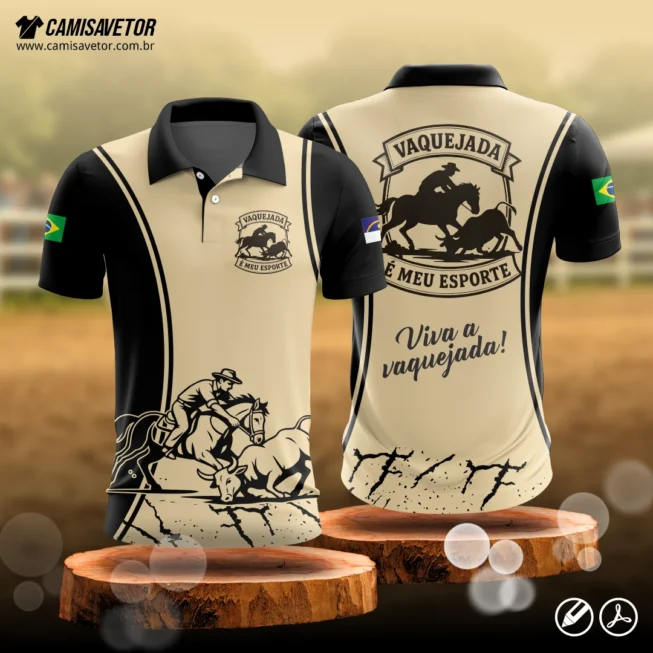 Leve a paixão pela vaquejada diretamente para suas camisas com a Estampa Vaquejada é Meu Esporte! Um design marcante, cheio de identidade e perfeito para eventos, equipes, cavalgadas e apaixonados pelo esporte.